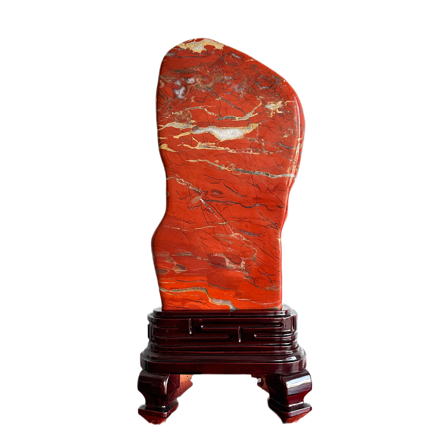 南非红碧玉石摆件高63宽24CM