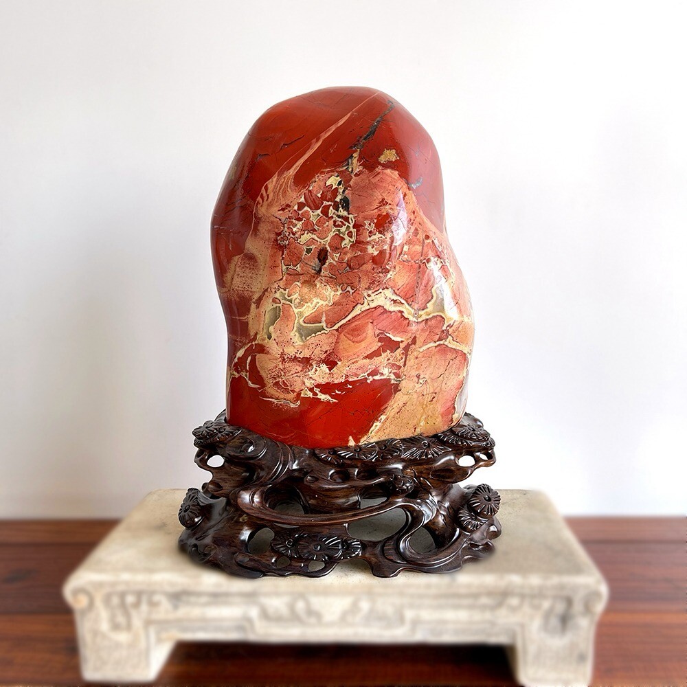 红碧玉画面石摆件-图片2